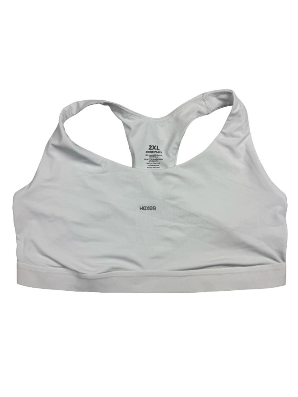 NEW Woxer Boss Flex Womens Sports Bra Activewear Top Light Gray • Size 2XL